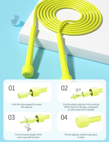 2PCS Jump Rope for Fitness - color: Yellow and Green