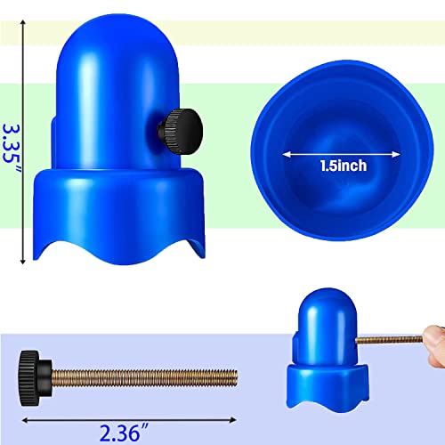 1.5" Diameter Trampoline Enclosure Pole Caps Replacement with Screw Thumb for Trampoline Net Hook,Safety Trampoline Pole Caps