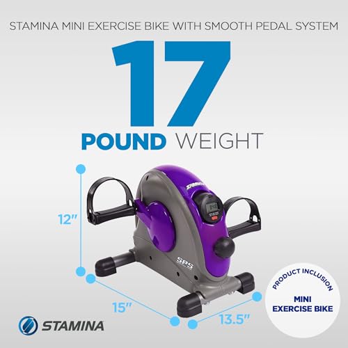 Stamina Exercise Bike with Smooth Pedal System - color: Purple