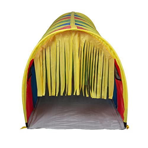Pacific Play Tents 95200 Kids Super Sensory 9-Foot D Style Institutional Crawl Play Tunnel, 9' x 30" x 30", Multicolored