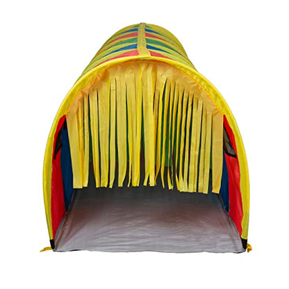 Pacific Play Tents 95200 Kids Super Sensory 9-Foot D Style Institutional Crawl Play Tunnel, 9' x 30" x 30", Multicolored