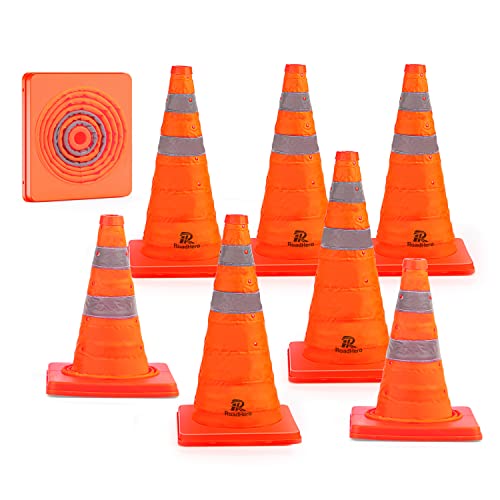 RoadHero 18 Inch 8 Pack Collapsible Traffic Safety Cones,Orange - size: 18 Inch