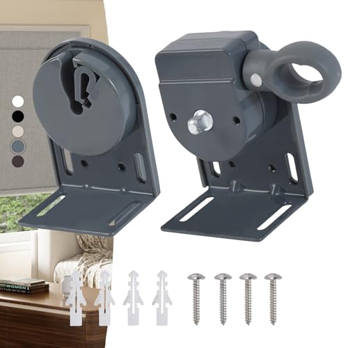 Roller Blind Bracket Replacement for Coolaroo Sun Shades Grey - color: Grey, size: 1 set bracket