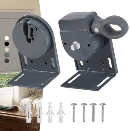 Roller Blind Bracket Replacement for Coolaroo Sun Shades Grey - color: Grey, size: 1 set bracket