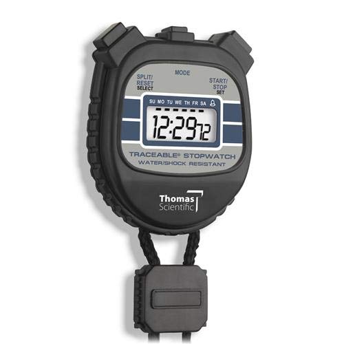 labForce by Thomas Scientific Traceable Water-Resistant Shockproof Stopwatch – Digital Precision Timer with Large Display and Lanyard