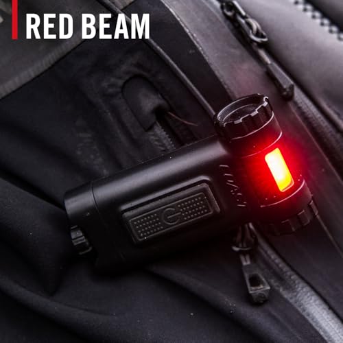 Coast HX4 80 Lumen Dual Color (White & Red) Magnetic LED Clip Light with Beam Rotation, Black