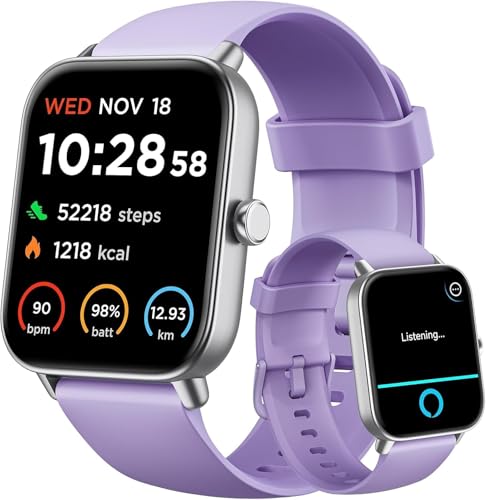 Gydom Smart Watches for Women for Android & iPhone, Alexa Built-in, 1.8" Smartwatch with Heart Rate/SpO2/Sleep/Stress, IP68 Waterproof Fitness Tracker, 101+ Sports Modes, Purple - color: Purple