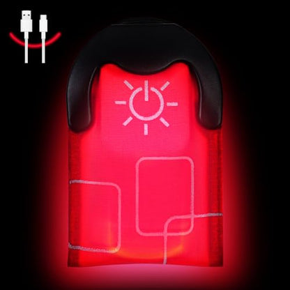 Aucuu Reflective Running Gear Set, Magnetic LED Clip Lights, Rechargeable Magnet Clip, Running Safety Lights with 3 Lighting Modes, High Visibility, Brightly Luminous for Night Running, Cycling - color: #3 Red