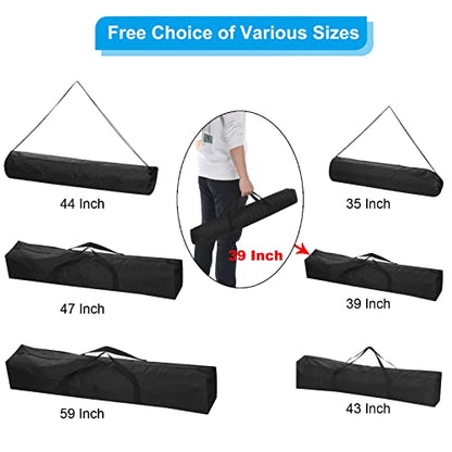 PATIKIL 39 Inch Camp Chair Replacement Bag, Nylon Foldable Carrying Bag Large Zippered Bag with Shoulder Strap for Camping Travel, Black - size: 39 Inch