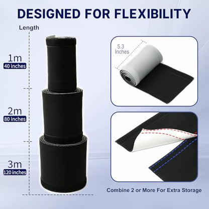 CableGeeke Cable Management Sleeve, 3.3ft (40 inch) - 1.5 inch - size: 3.3ft-1.5"