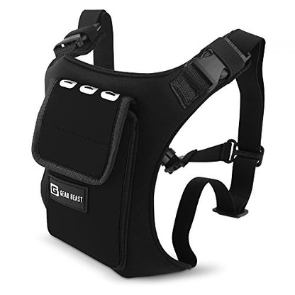 Gear Beast Running Backpack Unisex - Running Vest for Jogging, Hiking and Cycling - Compatible with Most Smartphones, Black