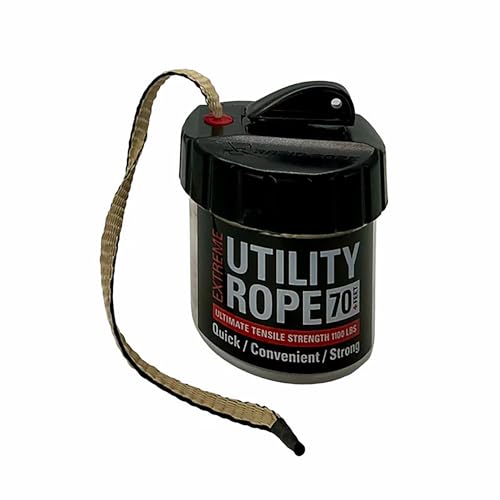 Rapid Rope Canister, 70ft Tan Tactical Paracord, 1100lb Test, USA Made - size: 70ft, style: Tan