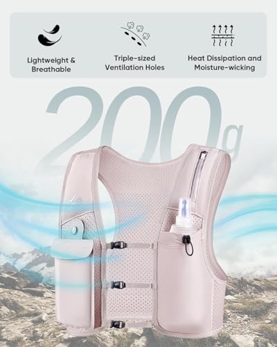 Zelvot Running Vest for Women Men, Touchscreen Phone Pocket - color: Pink, size: Medium-Large