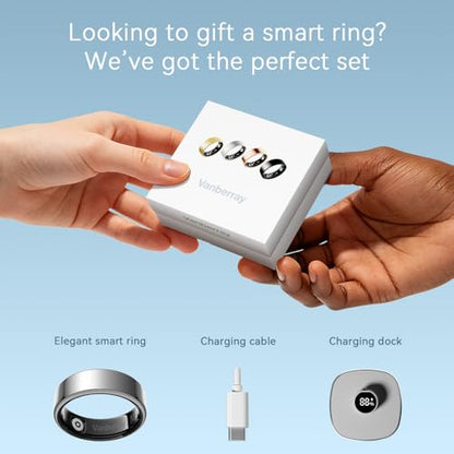 Smart Ring for Women & Men, Sleep Health Tracker, Silver 7 - color: Silver, size: 7