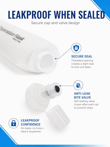500ml Soft Flask Collapsible Water Bottle, White