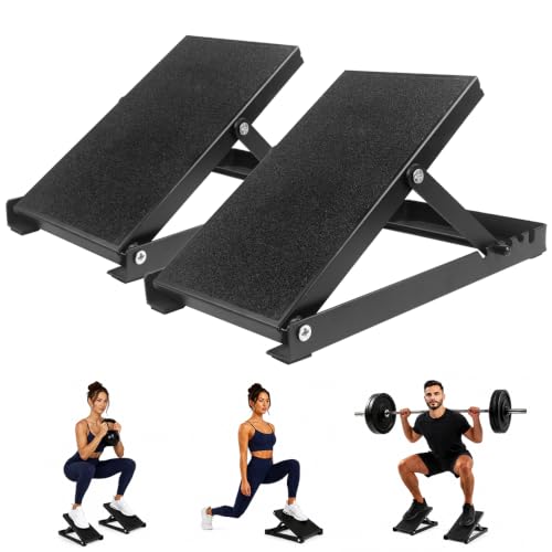 Steel Slant Board for Calf Stretching, Adjustable Squat Wedge Block for Squats to Improve Mobility Balance & Strength Performance