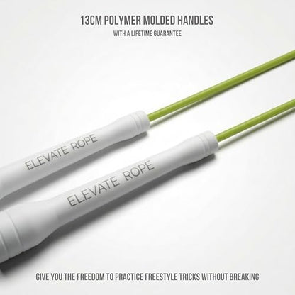 Elevate Rope Jump Rope for Men & Women, 5mm PVC Cable, 10 ft Adjustable - color: Avocado Green