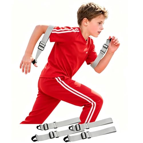1 Pair Adjustable Arm Swing Trainer for Youth, Corrects Arm Position for Track and Field, Agility & Speed Trainin - Unisex Youth Athletes（Gray）
