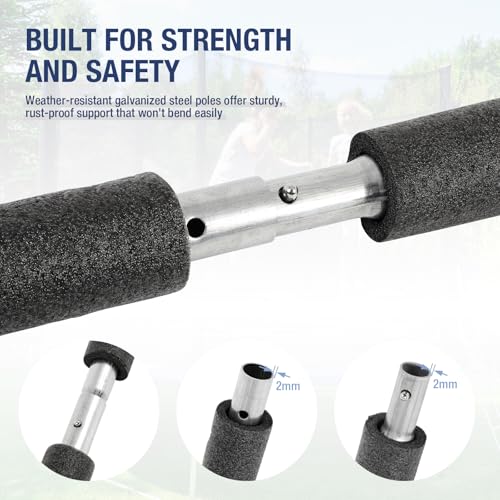 FAHKNS 6PCS Trampoline Replacement Curved/Straight Poles