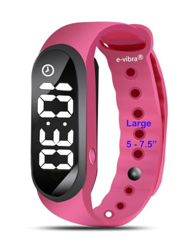 8 Alarm Vibrating Alarm Watch Medical Reminder Watch - with Timer and 8 Daily Alarms (Hot Pink - Large) - color: Hot Pink