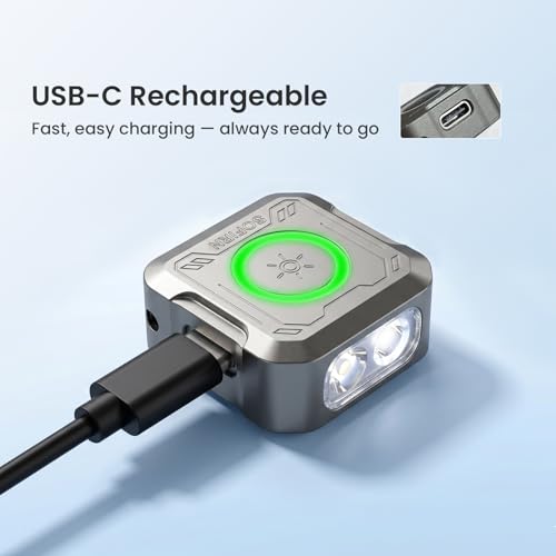 sofirn SE1 Mini Keychain Flashlight, 300LM Rechargeable EDC Light UV RGB - color: Grey-SE1