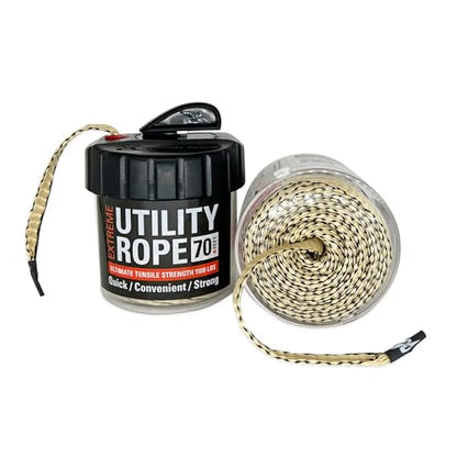 Rapid Rope Canister, 70ft Tan Tactical Paracord, 1100lb Test, USA Made - size: 70ft, style: Tan