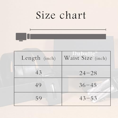 Dubulle Mens Ratchet Belt Gold Click Buckle Adjustable Leather Belts - color: Gold Black, size: Adjustable from 24" to 38" Waist