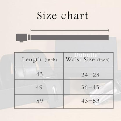Dubulle Mens Ratchet Belt Gold Click Buckle Adjustable Leather Belts - color: Gold Black, size: Adjustable from 36" to 45" Waist