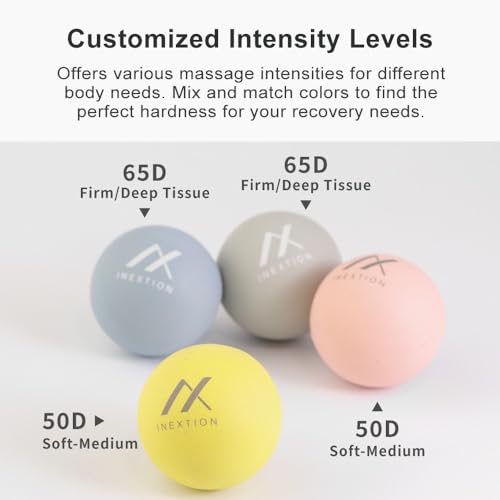 High-Density Therapy Massage Balls (2-Pack), Pink + Pink (50D+50D) - color: Soothing Pink + Soothing Pink (50d+50d)
