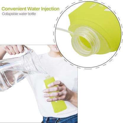 Soft Flask Running Bottles Collapsible Water Bottle Foldable for Traveling Running Vest Collapse Hydration TPU 250ml for Runner(250ml-Pack of 2) - color: 250ml-2pcs