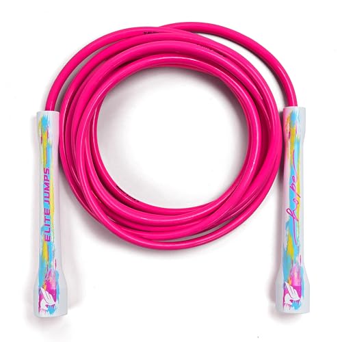 Elite Jumps 6mm PVC Jump Rope, Adjustable Skipping Rope - color: Easter Candy - 5" Handle