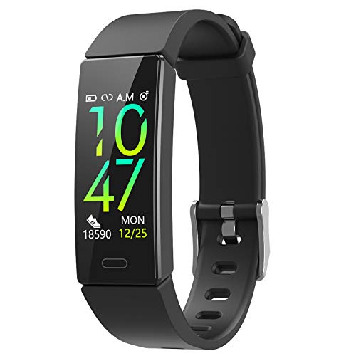 ZURURU Fitness Tracker with Blood Pressure Heart Rate Sleep Health Monitor for Men and Women, Upgraded Waterproof Activity Tracker Watch, Step Calorie Counter Pedometer Black - color: Black, size: 0.96 inches