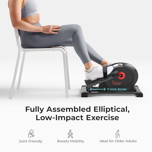 Sunny Health & Fitness Under Desk Pedal Elliptical Machine Leg Exerciser - color: Black