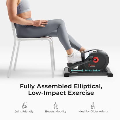 Sunny Health & Fitness Under Desk Pedal Elliptical Machine Leg Exerciser - color: Black