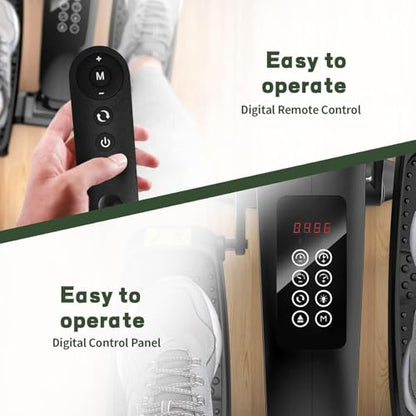 UPREIGN Under Desk Elliptical, Portable Seated Elliptical Exercise Machine, with Touch Screen Control Panel and Remote Control for Home or Office Use. Bluetooth Connectivity Enabled.