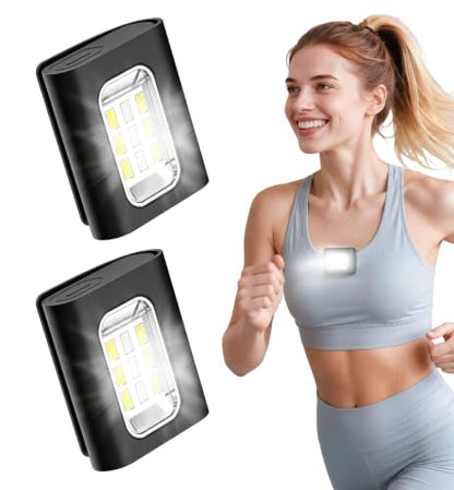 Running Lights for Runners, 2 Pack Rechargeable LED, 4 Modes, Night Running