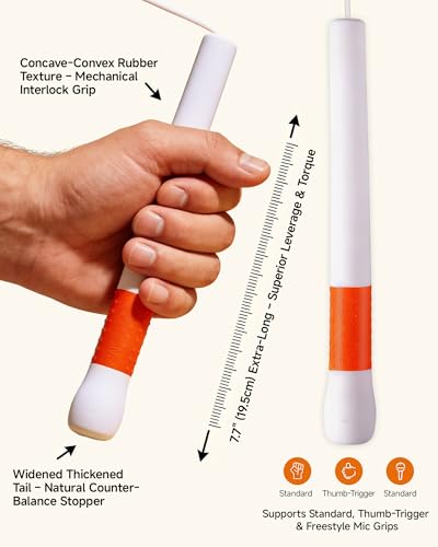 YUEDONG Jump Rope with Non-Slip Handle for Adults 4mm - color: Green-White
