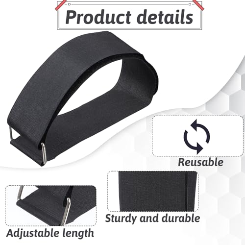 6 Pack Ellipse Leg Exerciser Machine Pedal Straps, Adjustable Pedal Straps for Ellipse Leg Exerciser Machine Under Desk Elliptical Reusable Strap Fitness, Under Desk Elliptical Pedals Band for Seniors