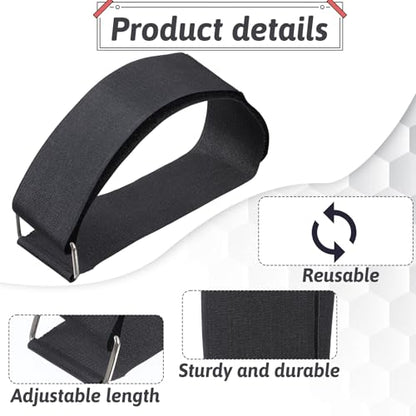 6 Pack Ellipse Leg Exerciser Machine Pedal Straps, Adjustable Pedal Straps for Ellipse Leg Exerciser Machine Under Desk Elliptical Reusable Strap Fitness, Under Desk Elliptical Pedals Band for Seniors