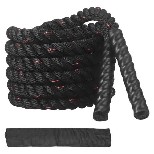 PATIKIL Jump Rope, Heavy Skipping Rope - color: Black-Red, size: 2.57lb
