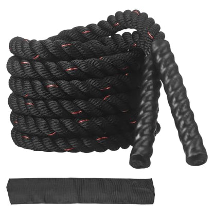 PATIKIL Jump Rope, Heavy Skipping Rope - color: Black-Red, size: 2.57lb
