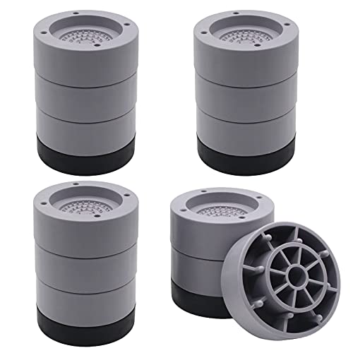 Round Furniture Risers (Set of 4) Heavy Duty Bed Risers - color: Grey-4 Pack, size: 1, 2, 3 inch
