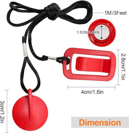 Treadmill Safety Key for Most NordicTrack Proform Image Weslo Reebok Epic Gold's Gym Freemotion and Healthrider Treadmills - color: Red