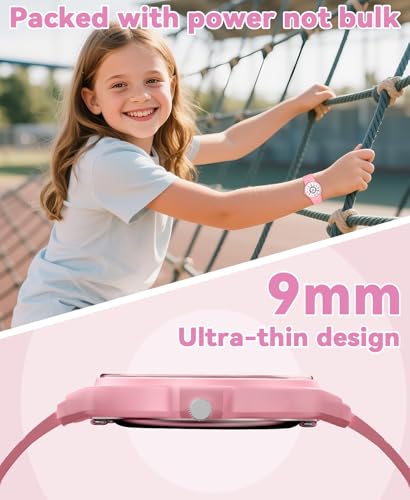 SOCICO Kids Analog Watch 30M Waterproof & Learning Time for Girls Boys - color: Pink-Color Dial