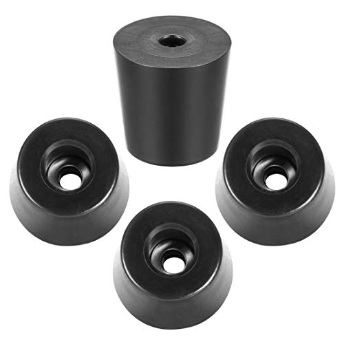 uxcell Rubber Feet Buffers Pads D28x23xH28mm Black 4pcs - size: 28x23x28mm