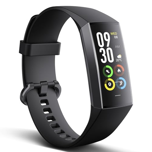 Fitness Tracker with 24/7 Heart Rate Blood Oxygen Sleep Monitor, Activity Tracker with 1.1" AMOLED Touch Color Screen, Multiple Sport Modes Step Counter, IP68 Waterproof for Women and Men