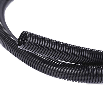 Alex Tech 100ft - 1/4 inch Split Wire Loom Tubing - Black - color: Black, size: 1/4"-100ft