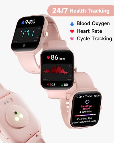 1.95" Smart Watch for Women with ALEXA, Fitness Watch for Android iOS Phone - color: Pink