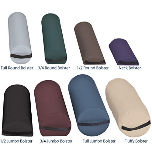 EARTHLITE Bolster Pillow Half Round – Durable Massage Bolster, 100% PU Upholstery incl. Strap Handle/Professional Quality for Massage Tables/Back Pain Relief - color: Teal
