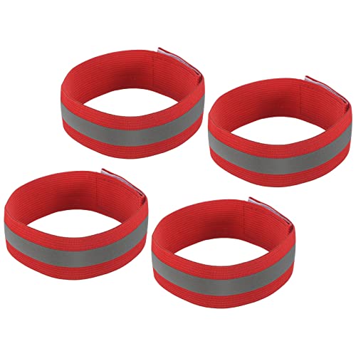 MECCANIXITY Reflective Bands for Arm Wrist Ankle - color: Red, size: 14x1.5 Inch